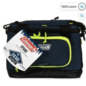 New Coleman Dark Blue and Bright Yellow XPAND™ 16-Can Soft Cooler